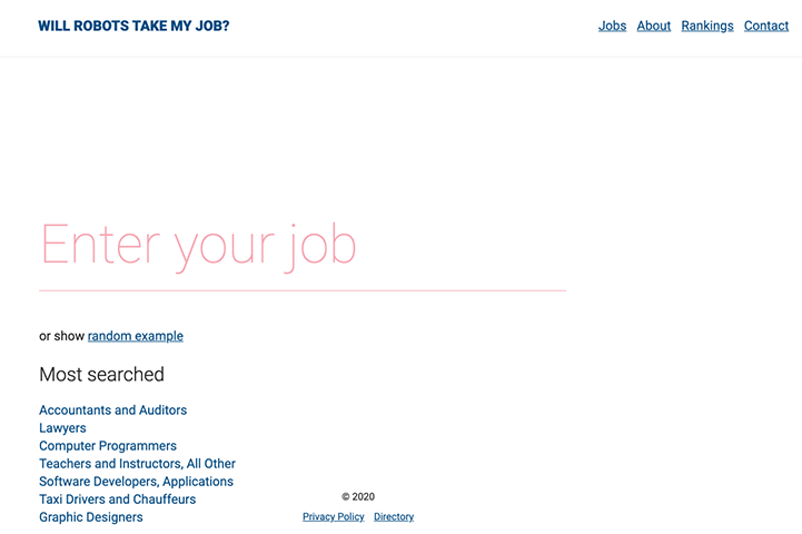 willrobotstakemyjob.com - coolest websites on the internet