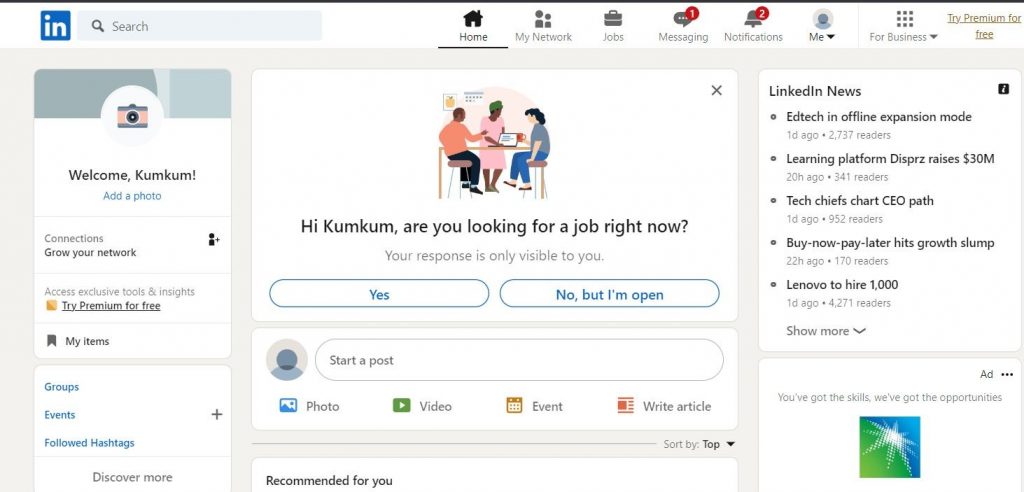 How To Enable Private Mode On LinkedIn