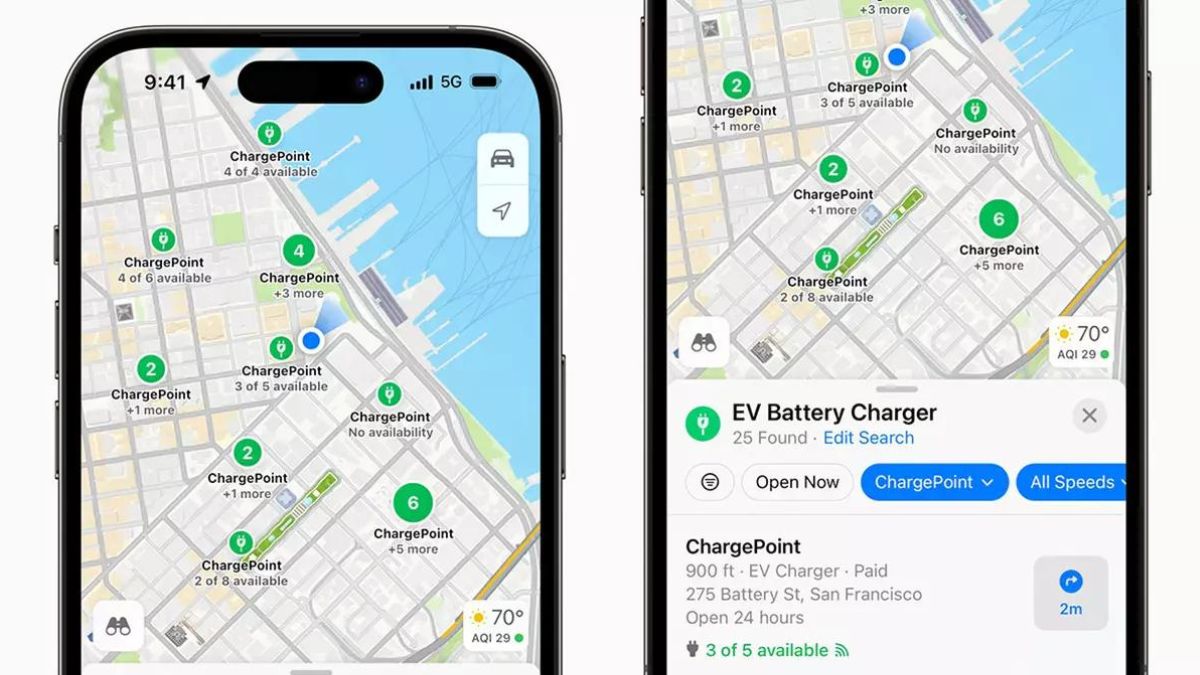iOS 17 Makes Finding Electric Car Charging Stations a Breeze