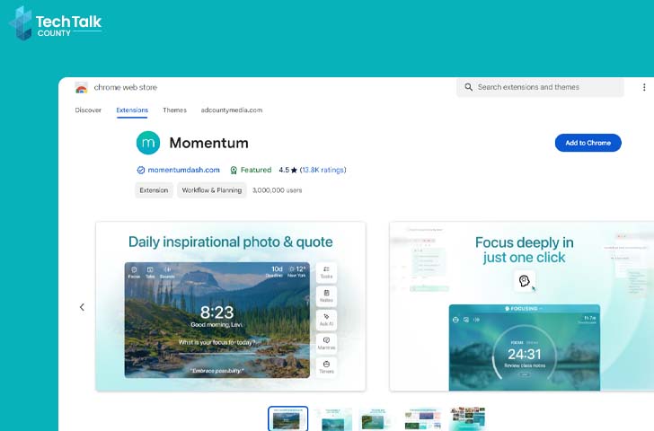 Momentum - Top Google Chrome Extension